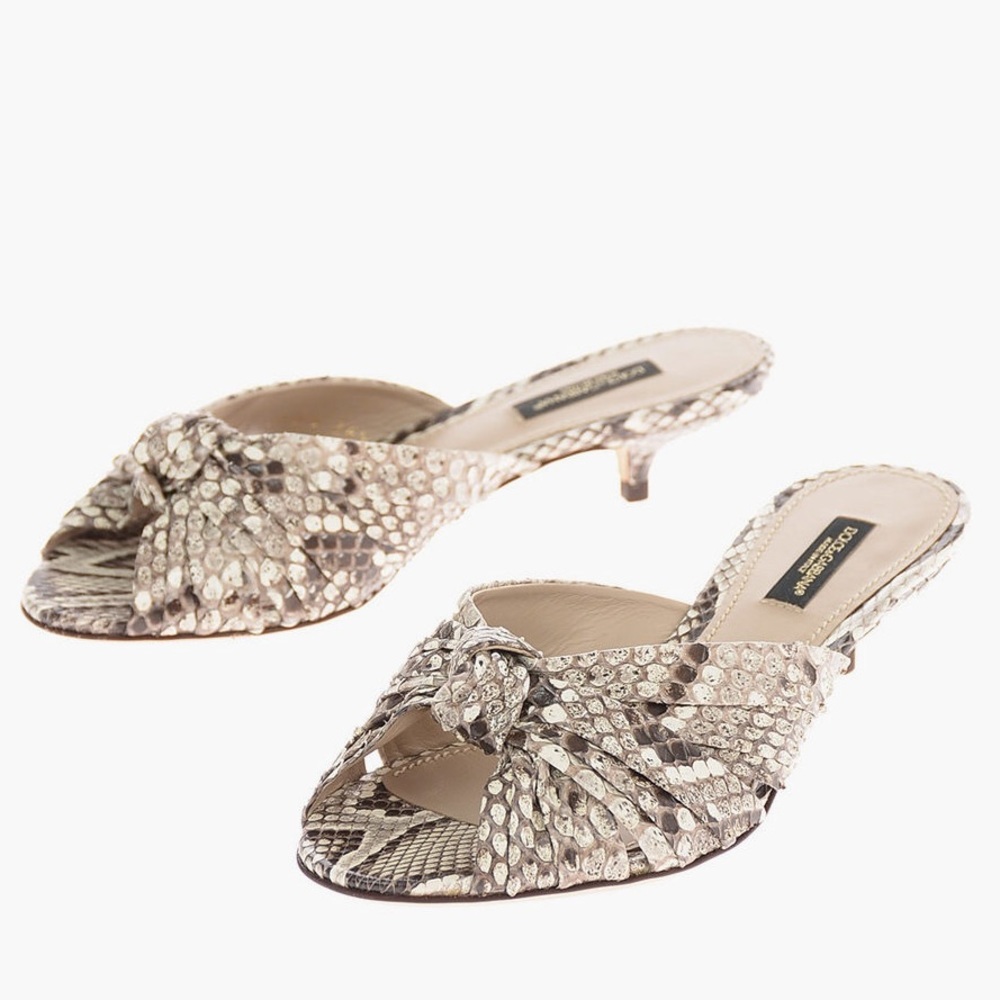 Dolce & Gabbana snakeskin effect mules - sandals - kitten heels